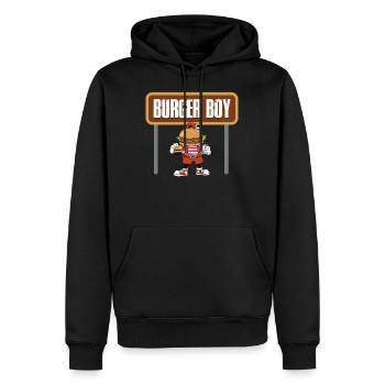 Burger Boy Burger cadeau - Sweat à capuche Premium bio Homme - noir - Devant - Nico (187cm)