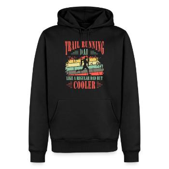 Trail Running Dad Cooler Trail Runner Vater Geschenk - Männer Premium Bio Hoodie - Schwarz - Vorne - Nico (187cm)