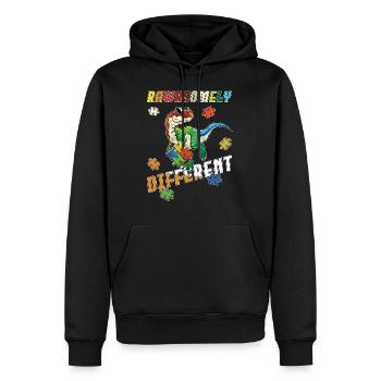 Journée de la conscience pour l’autisme - Sweat à capuche Premium bio Homme - noir - Devant - Nico (187cm)