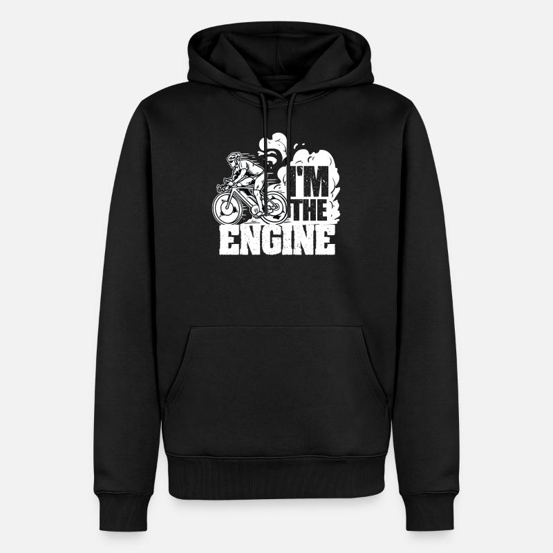 I'm the engine - Männer Premium Bio Hoodie - Schwarz