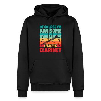 Klarinette - Männer Premium Bio Hoodie - Schwarz - Vorne - Nico (187cm)
