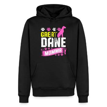 Deutsche Dogge - Männer Premium Bio Hoodie - Schwarz - Vorne - Nico (187cm)