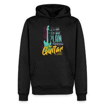 My retirement Plan is playing the Guitar - Sweat à capuche Premium bio Homme - noir - Devant - Nico (187cm)