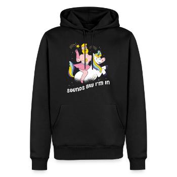 Sounds Gay Im In LGBTQ Geschenk - Männer Premium Bio Hoodie - Schwarz - Vorne - Nico (187cm)
