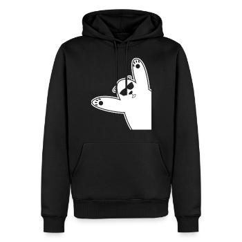 Eisbär Eisbären mit Sonnenbrille - Männer Premium Bio Hoodie - Schwarz - Vorne - Nico (187cm)