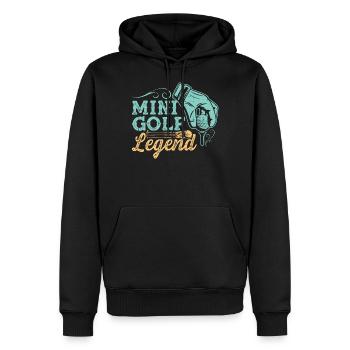 Golf Golfer Golfplatz Geschenk - Männer Premium Bio Hoodie - Schwarz - Vorne - Nico (187cm)