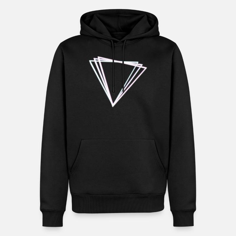 Synthwave Glow - Männer Premium Bio Hoodie - Schwarz