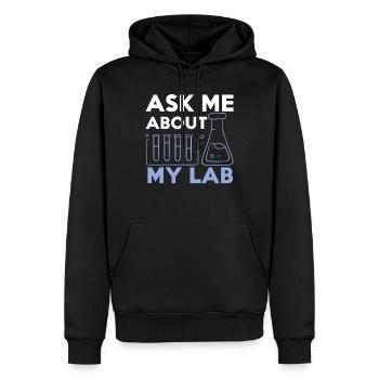 Chimie chimiste Laboratoire de chimie chimiste - Sweat à capuche Premium bio Homme - noir - Devant - Nico (187cm)