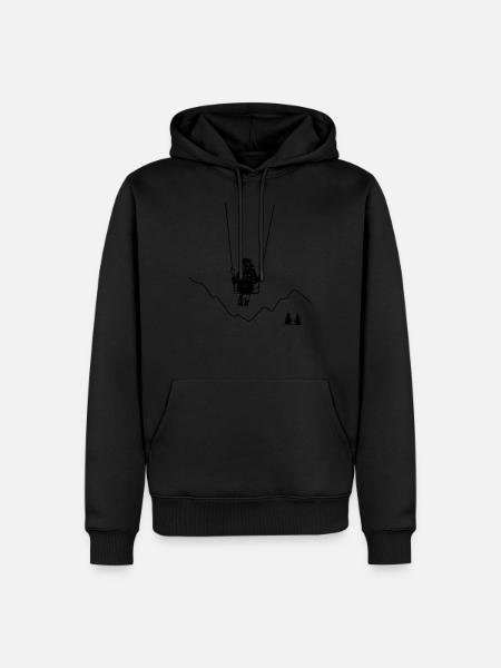 Schaukeln in den Bergen - Männer Premium Bio Hoodie - Schwarz