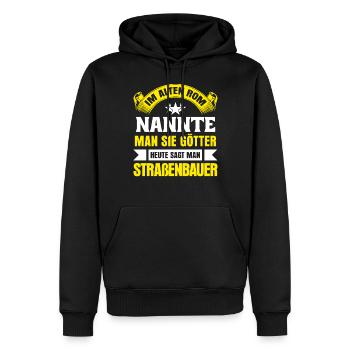 Straßenbauer Straßenbau Gott - Männer Premium Bio Hoodie - Schwarz - Vorne - Nico (187cm)