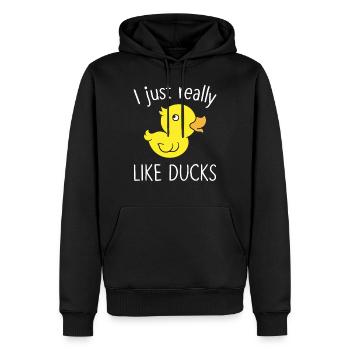 Enten Fan Lustiger Entenliebhaber - Männer Premium Bio Hoodie - Schwarz - Vorne - Nico (187cm)