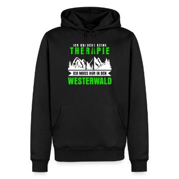 Westerwald Westerwälder Spruch lustig - Männer Premium Bio Hoodie - Schwarz - Vorne - Nico (187cm)