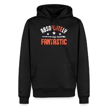 Flûte transversale Flûte latérale soufflée - Sweat à capuche Premium bio Homme - noir - Devant - Nico (187cm)