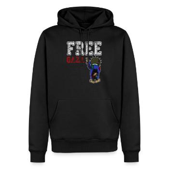 Free Gaza, Free Palestine, Save Gaza, Palestina - Men’s Premium Organic Hoodie - black - Front - Nico (187cm)