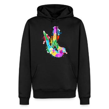 Aerial Yoga Bunte Kunst - Männer Premium Bio Hoodie - Schwarz - Vorne - Nico (187cm)