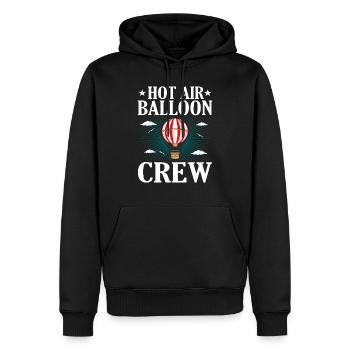 Heissluftballon Flugzeug Abenteuer Geschenk - Männer Premium Bio Hoodie - Schwarz - Vorne - Nico (187cm)