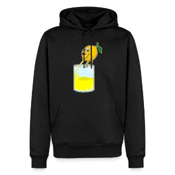 Zitrone pinkelt - Männer Premium Bio Hoodie - Schwarz - Vorne - Nico (187cm)