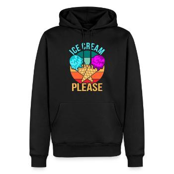 Eiscreme - Männer Premium Bio Hoodie - Schwarz - Vorne - Nico (187cm)