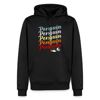 Pingouin - Sweat à capuche Premium bio Homme - noir - Devant - Nico (187cm)