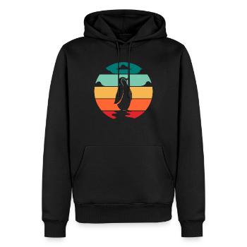 Pingouin - Sweat à capuche Premium bio Homme - noir - Devant - Nico (187cm)