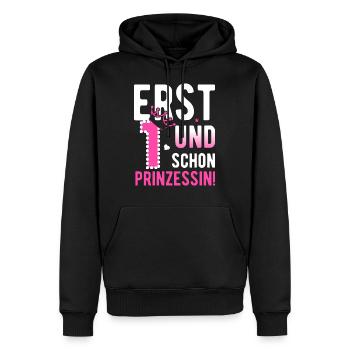 1. Geburtstag Mädchen 1 Jahre Prinzessin Party - Männer Premium Bio Hoodie - Schwarz - Vorne - Nico (187cm)