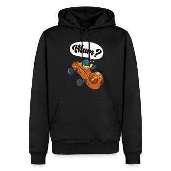 Maman ? Escargot drôle violon violon violon - Sweat à capuche Premium bio Homme - noir - Devant - Nico (187cm)