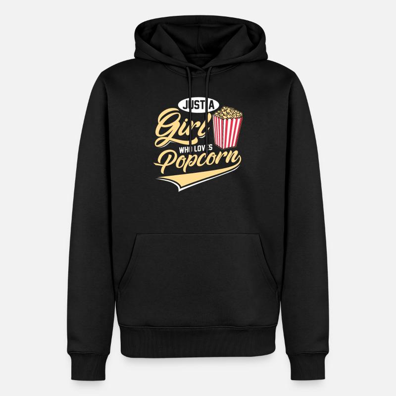 Pop corn - Sweat à capuche Premium bio Homme - noir