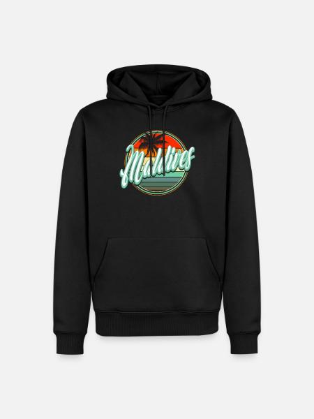 Summer Beach Holiday - Maldives - Men’s Premium Organic Hoodie - black