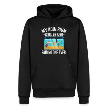 Aquarium - Sweat à capuche Premium bio Homme - noir - Devant - Nico (187cm)