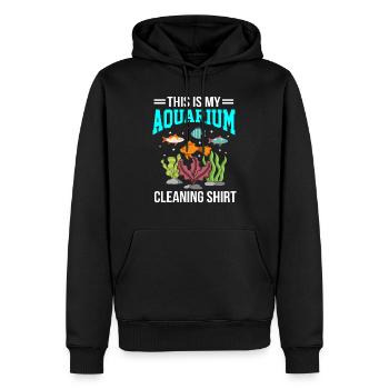 Aquarium poisson cadeau keeper - Sweat à capuche Premium bio Homme - noir - Devant - Nico (187cm)