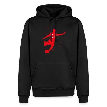 Turquie Maillot de Football Drapeau Ay-Yildizlilar - Sweat à capuche Premium bio Homme - noir - Devant - Nico (187cm)