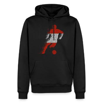 Autriche maillot de football drapeau d’Autriche - Sweat à capuche Premium bio Homme - noir - Devant - Nico (187cm)