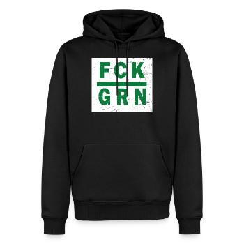 Anti Grünen Kein Bock auf Baerbock FCK GRN T Shirt - Männer Premium Bio Hoodie - Schwarz - Vorne - Nico (187cm)