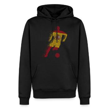 Espagne Football Maillot Drapeau Roja - Sweat à capuche Premium bio Homme - noir - Devant - Nico (187cm)