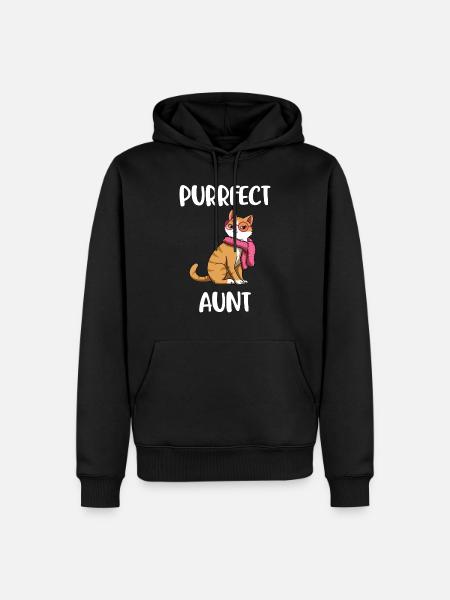 Purrfect Aunt Aunt Gift - Men’s Premium Organic Hoodie - black