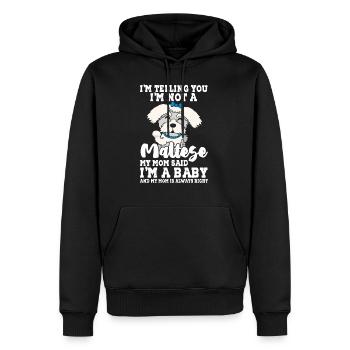 Malteser - Männer Premium Bio Hoodie - Schwarz - Vorne - Nico (187cm)