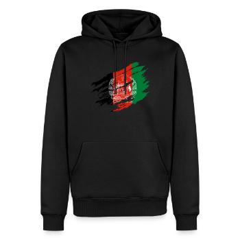 Afghanistan Flagge Afghane - Männer Premium Bio Hoodie - Schwarz - Vorne - Nico (187cm)