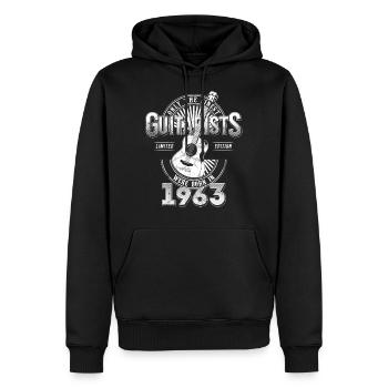 Only the finest Guitarists were born in 1963 - Männer Premium Bio Hoodie - Schwarz - Vorne - Nico (187cm)