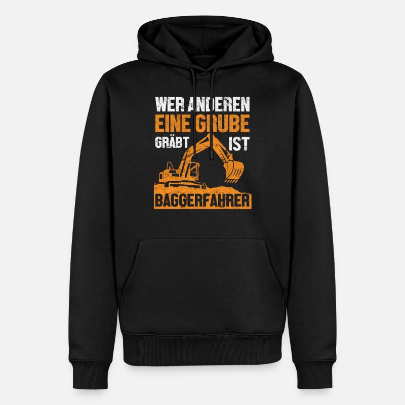 Bagger Baggerfahrer Baggerführer - Männer Premium Bio Hoodie - Schwarz