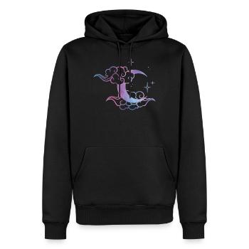 Pastell Goth Mond Niedlicher Mond Kunst - Männer Premium Bio Hoodie - Schwarz - Vorne - Nico (187cm)