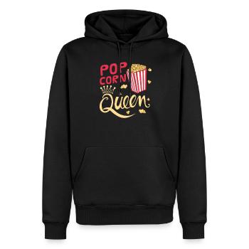 Popcorn - Männer Premium Bio Hoodie - Schwarz - Vorne - Nico (187cm)