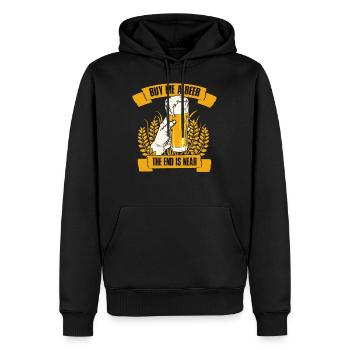 Buy Me A Beer Junggesellenabschied Geschenk - Männer Premium Bio Hoodie - Schwarz - Vorne - Nico (187cm)