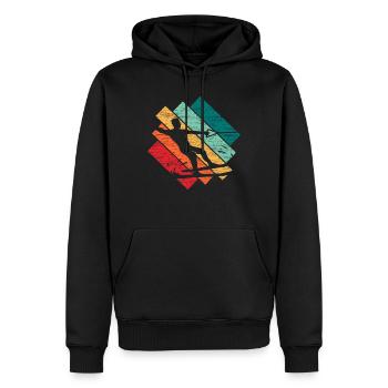 Wasserski - Männer Premium Bio Hoodie - Schwarz - Vorne - Nico (187cm)