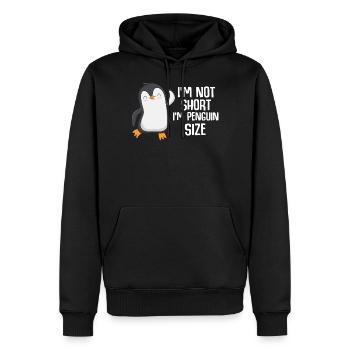 Mignon penguins Amoureux Court Humain Zoo - Sweat à capuche Premium bio Homme - noir - Devant - Nico (187cm)