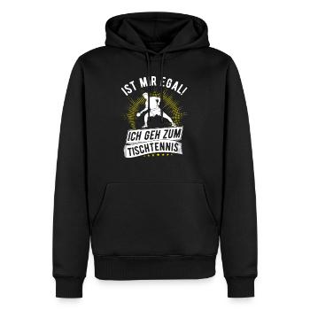 Tischtennis Ist Mir Egal Spruch Tischtennisspieler - Männer Premium Bio Hoodie - Schwarz - Vorne - Nico (187cm)