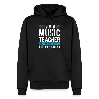 Professeurs de musique Professeurs de musique - Sweat à capuche Premium bio Homme - noir - Devant - Nico (187cm)