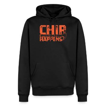 Zimmermann Tischler Schreiner - Männer Premium Bio Hoodie - Schwarz - Vorne - Nico (187cm)