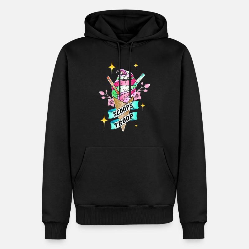 Eis Eiscreme - Männer Premium Bio Hoodie - Schwarz