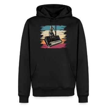 Modular Synthesizer Elektronische Musik Analog Cat - Männer Premium Bio Hoodie - Schwarz - Vorne - Nico (187cm)