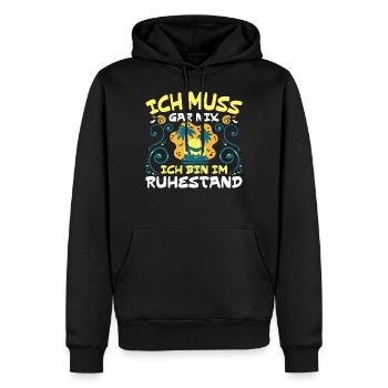 Rente Ruhestand - Männer Premium Bio Hoodie - Schwarz - Vorne - Nico (187cm)